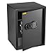 Produktbild HomeSafe HV50E Tresor für Zuhause, mit digitaler Tastatur, mit elektronischem Schloss, Safe für Haus, Büro, Hotel, Silber, Dokumente, Schmuck, 50 x 35 x 35 cm (H x B x T), Satin, Schwarz