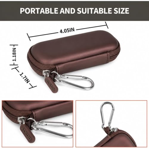 Image of USB Flash Drive Case, SD Card /Thumb Drive /Memory Cards Holder, Bag Only | SDXC /SDHC Storage, Electronic Accessories Organizer for SanDisk / for Samsung, for Students /IT /Office /School /Travel, D-Brown