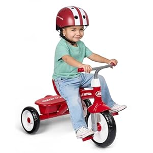 Radio Flyer Red Rider Trike, Ages 2.5-5, Adjustable Seat, Steel Construction, Quiet Ride Wheels, Storage Bin, Comfort Grip Handlebars, Tricycle for Toddlers, Amazon Exclusive