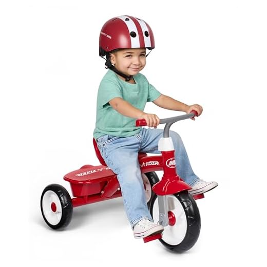Radio Flyer Red Rider Trike, Ages 2.5-5, Adjustable Seat, Steel Construction, Quiet Ride Wheels, Storage Bin, Comfort Grip Handlebars, Tricycle for Toddlers, Amazon Exclusive