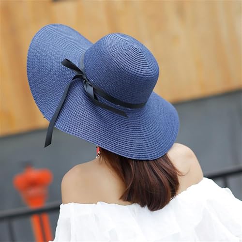 Image of Summer Medium Brim Floppy Beach Straw Hats for Women