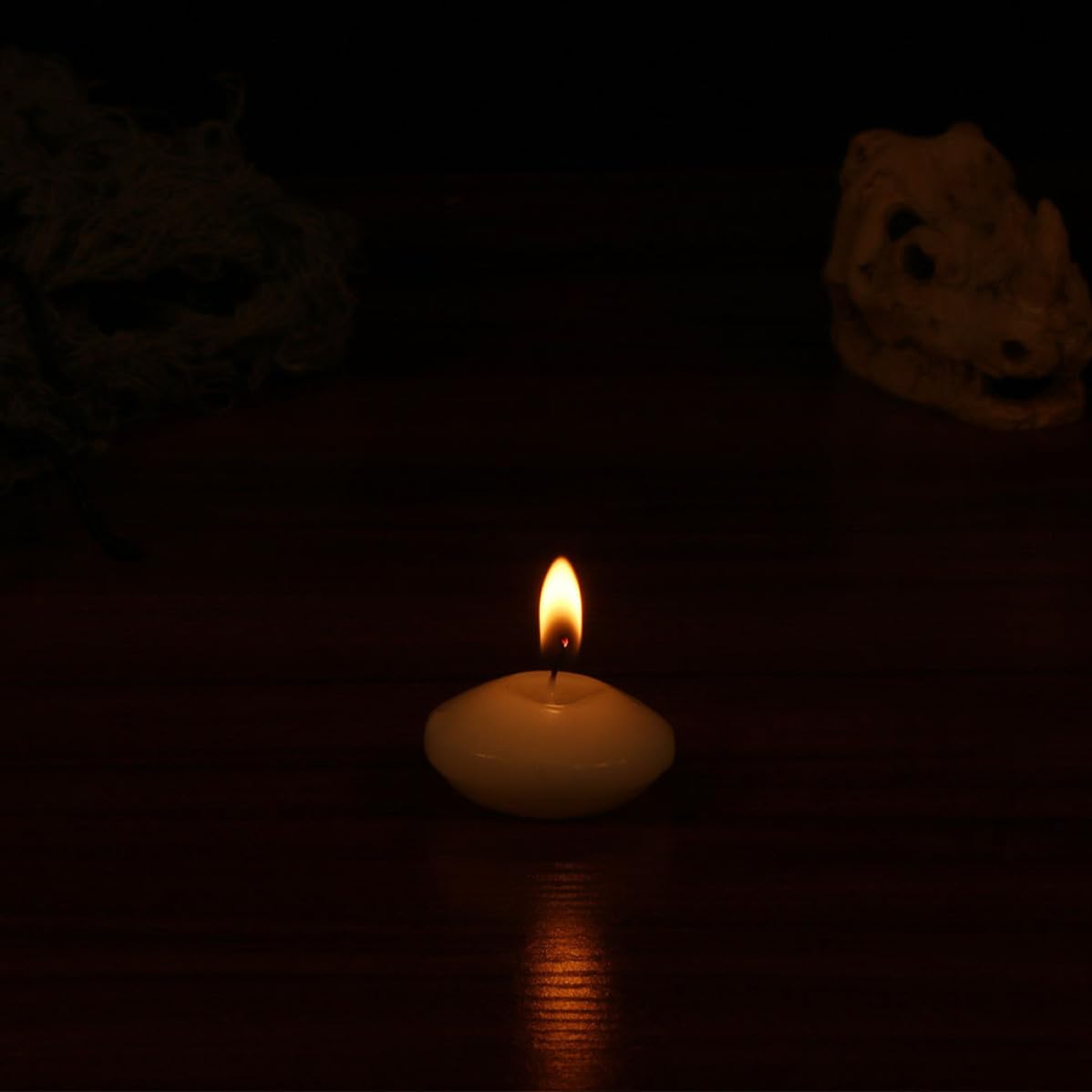 Alipis 100 Piezas Velas Flotantes Grandes, Velas Flotantes para Bodas, Parafina, Color Blanco, Esféricas Disco, Iluminación y Ambiente Cálido para Fiestas y Cortes de Luz