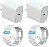 Charger for iPhone 14 Fast Charging, 20W USB C Wall Charger Block with 6FT Long Charging Cord Cable for iPhone 14 Charger/14 Pro Max/13/13 Pro Max/12/12 Pro Max/11/XR/XS/X and More