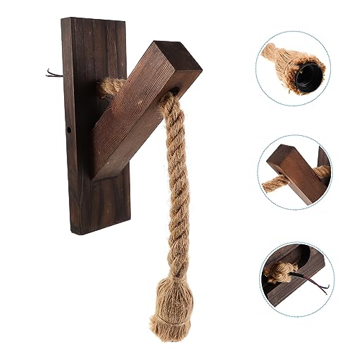 Lámpara de pared de madera rústica COLLBATH soluciona pasillos oscuros con luz decorativa vintage 2