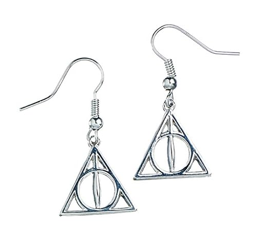 Harry Potter pendientes Reliquias de la muerte plateado longitud 3,3cm adorno | Ya disponible en tu tienda friki favorita! En mundofriki.es! Harry Potter pendientes Reliquias de la muerte plateado longitud 3,3cm adorno | Ya disponible en tu tienda friki favorita! En mundofriki.es!