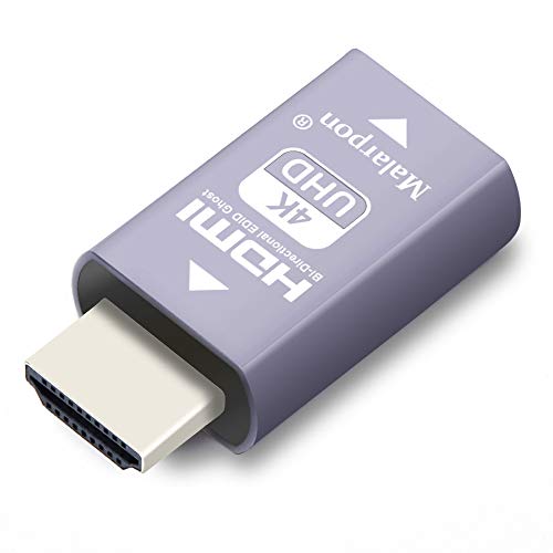 Malarpon Hdmi Edid Emulator Passthrough 3rd Generrtion Aluminum fit Headlesskeep The EDID of The Monitor Active Switches and Extenders 3840x2160@59Hz 1P