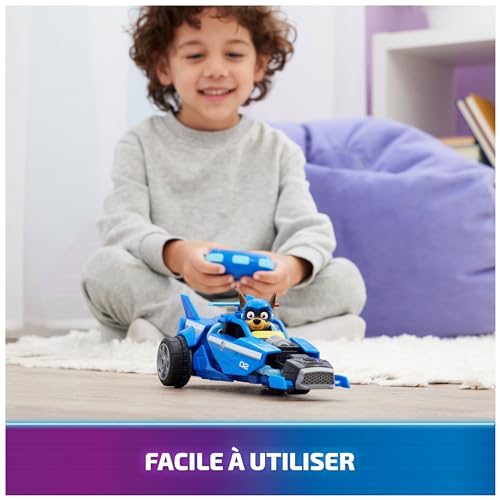 Paw Patrol - Pat Patrouille - Véhicule RC Chase - Voiture Télécommandée Chase - Figurine À Collectionner - Pat Patrouille Jouet - Voiture Enfant - Jouet Enfant 3 Ans Et +