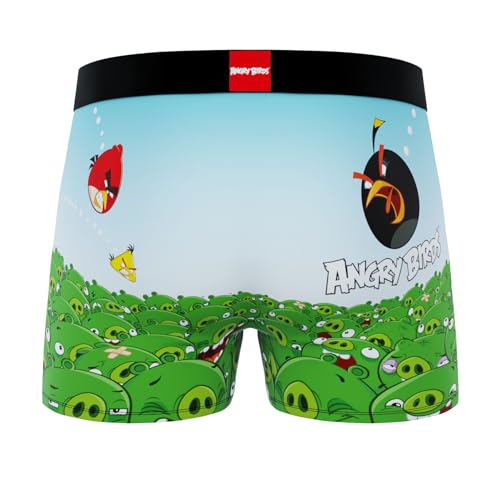 CRAZYBOXER Men's Underwear Angry Birds Lightweight Comfortable Boxer Brief Non-slip waistband (2 PACK)3
