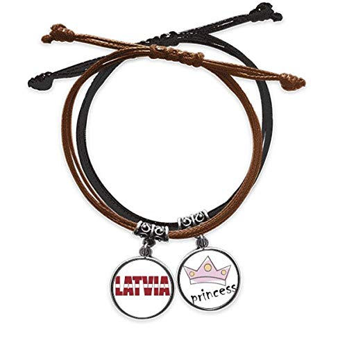 Pulsera de cuero de Letonia con acabados artesanales estilo princesa DIYthinker