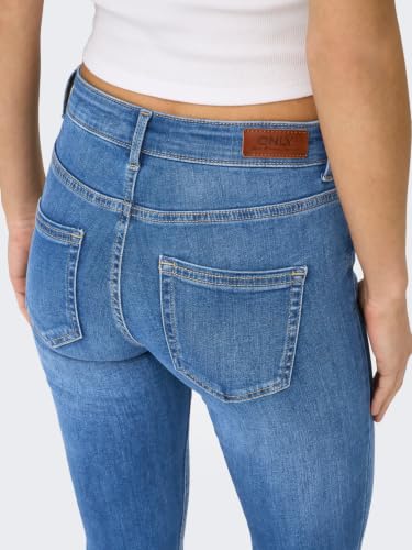 ONLY Damen Jeans ONLBLUSH MID SK ANK RW DNM REA1319 NOOS 15293282,Medium Blue Denim,XL / 30L – Ansicht 6
