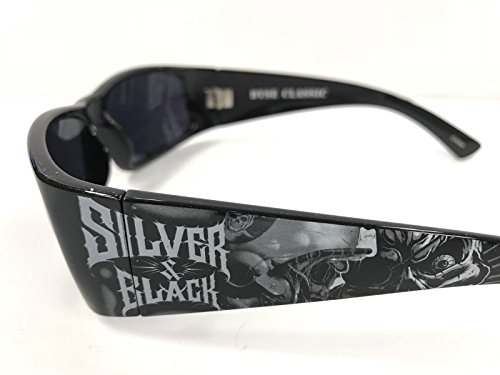 Authentic Shades Raiders Skull Silver & Black Sunglasses California Lowrider Style3