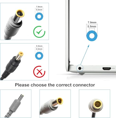 65W 20V 3,25A Le novo oplaadkabel laptop voeding voor Le novo ThinkPad Edge 11 13 14 15 E320 E420 E420s E425 ThinkPad T410 T420 T430 T520 T530 X230 X220 X2010 L530 Notebook oplader 7,9 x 5,5 mm - Afbeelding 5