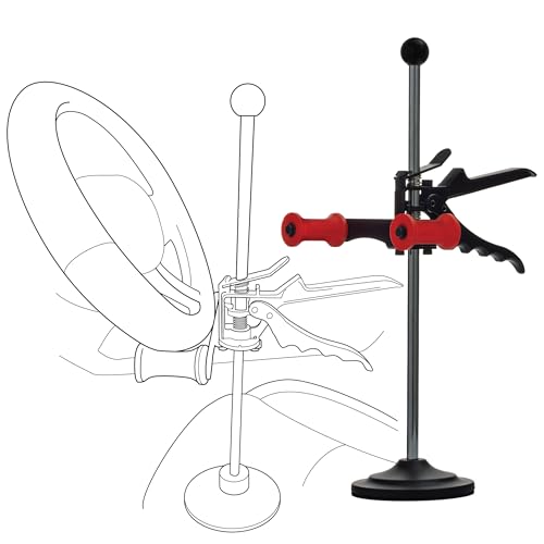 AutoSolo Lenkradsperre - Verstellbarer 42 cm Lenkradhalter - Universelle Passform für Autos und Lastwagen AutoSolo Lenkradsperre - Verstellbarer 42 cm Lenkradhalter - Universelle Passform für Autos und Lastwagen
