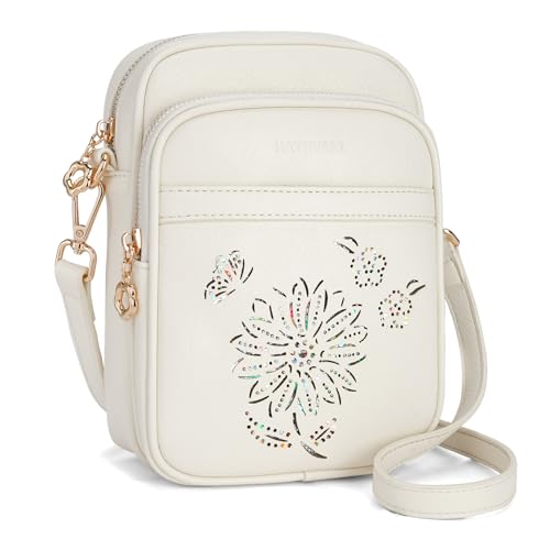 Image of Small Crossbody Bags for Women, RFID Phone Purse with Card Slots, Triple Compartments Lightweight Shoulder Bag