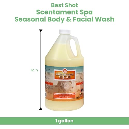 Image of Best Shot Scentament Spa Seasonal Body and Facial Wash, Tearless Shampoo, Hypoallergenic Body Wash, Removes Tear Stains, Exotic Island, 1 Gallon