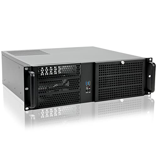 RackChoice 3u Rackmount Server Chassis MATX/Mini-ITX 3x5.25 Support ATX PSU with Either top or Side Cooling