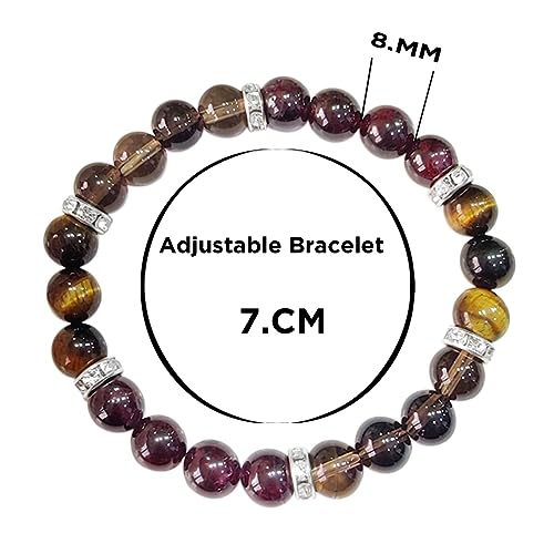 Image of Shubhanjali Crystal Elastic 8mm Stretch Customized Bracelet for Men and Women-(Standard,Multicolor)