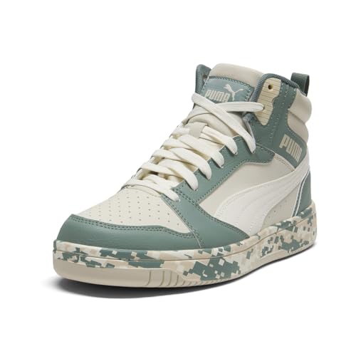 PUMA Mens Rebound V6 Camo Lace Up Sneakers Shoes Casual - White2