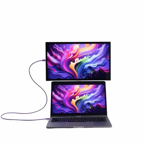 Espresso Lite 15 Portable Monitor – 15.6” Full HD USB-C Display, Single-Cable Power, Ultra-Light Travel Monitor for Laptop, iPad & USB-C Devices (Black)