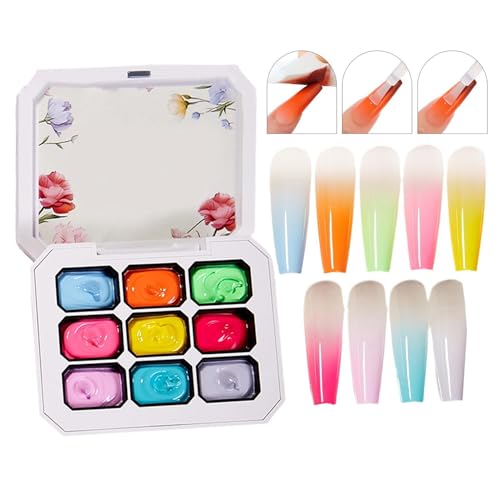 Gel de pintura para uñas de carnaval de 9 colores que no necesita limpiar