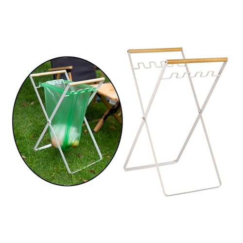 Soporte para cubo de basura plegable portátil con sistema de clasificación de basura 5