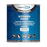 Bond It Bitumen Paint – Black, 2.5L | General Purpose Waterproof Bituminous Paint | Coating for Metal – Concrete – Wood & Roofing | Weatherproof & Anti-Corrosive Sealant for Outdoor Surfaces