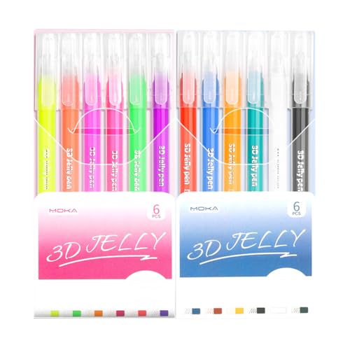 12 bolígrafos de gel 3D multicolor para dibujo miniatura 1