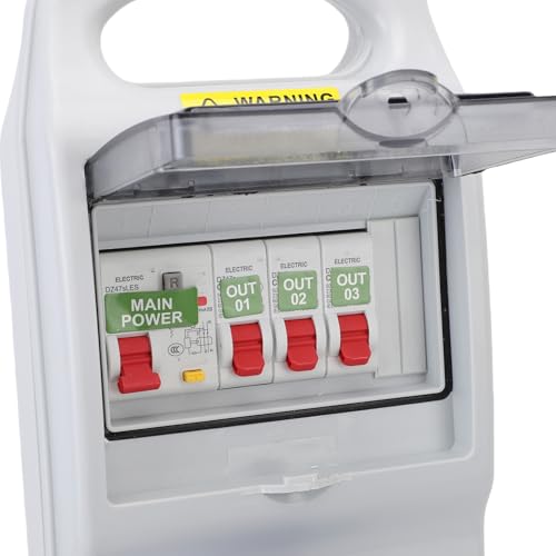 Boîte de distribution d'énergie extérieure Cocoarm PC ABS étanche IP67 pour chantiers - 7