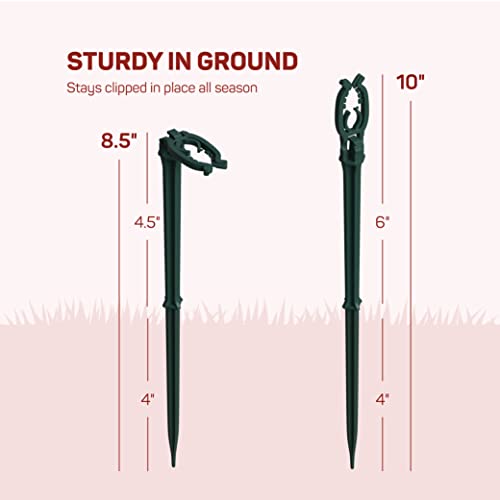 Christmas Light Yard Stakes [Set of 100] Outdoor Light Stakes 8.5" Tall Universal Christmas