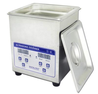 Nettoyeur ultrasons 40KHz 2L en acier inoxydable réglable 80W pour bain de vapeur