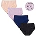 wmnkfei Women's Cotton Plus Size Underwear Ladies Panties Full Coverage Briefs XL-5XL High Waist Comfort 4 Pack Solid Color (US, Alpha, 4X-Large, Regular, Regular, 4 Pack Cotton Underwear)
