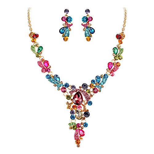 Clearine Gioielli Set Matrimonio Sposa Cristallo