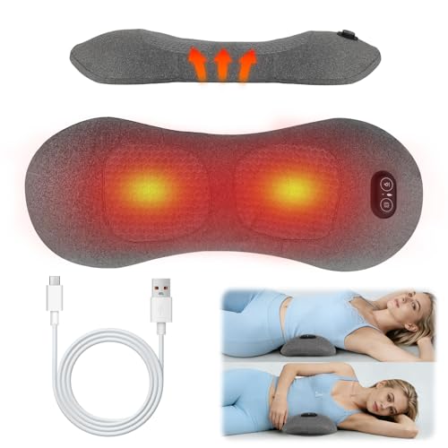 Back Massager for Pain Relief 3-in-1 Lower Back Massager with Dynamic Traction Heat & Vibration Adjustable Heating Pad for Sciatica Pain Relief Products Back Relief for Office & Athletes