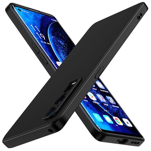 iVoler Cover in Silicone per Oppo Find X2 Pro 5G con Protezione Della Fotocamera, Ultra Sottile Custodia in TPU Morbida Anti-Graffio Antiurto Protettiva Case, Nero