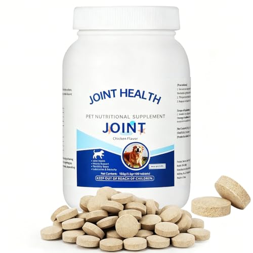 Gihen Dog Joint Health Supplement Chews, Glucosamine & Chondroitin for Hip and Joint Support, Chicken Flavor Soft Chews for Dogs, 100 Tablets