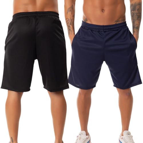 Kit 2 Bermuda Masculina Academia Corrida Treino Esportiva Bolso Lisa Leve (BR, Alfa, G, Regular, Reg