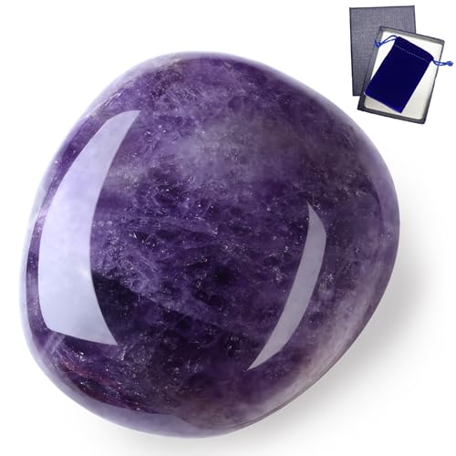 GUJOXILA Mutstein zur Einschulung Amethyst Geschenk für das Schulkind Kleinigkeiten für die Schultüt Schulanfang Kristalle Edelsteine Schutzstein für Stress Relief Adventskalender Füllung Kinder