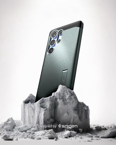 Image of Spigen for Galaxy S25 Ultra Case, Tough Armor MagFit [Kickstand] [Compatible with MagSafe] [Military-Grade Protection] - Abyss Green