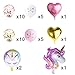 Mukum 35Pcs Party Balloons for Unicorn Birthday balloons Confetti Balloons for Unicorn Theme Party Wedding Birthday Party Christmas Decorations