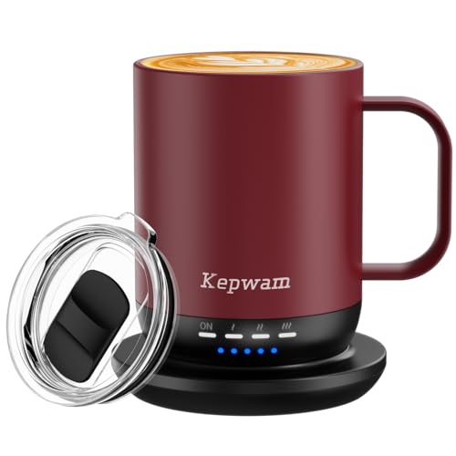 Kepwam Self Heating Coffee Mug 14oz, Smart Temperature Control