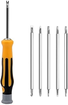 Professional 7 Pcs Tamper Resistant Screwdriver Kit Featuring Hex For Torx And Flat Bits For Electrical Appliance Repair Digital Device Opening Tool Set
