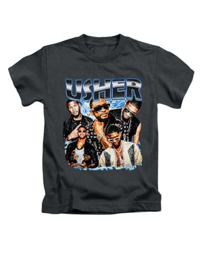 New Spirit Original T-shirt vintage Usher T-shirt humoristique unisexe, Noir , S