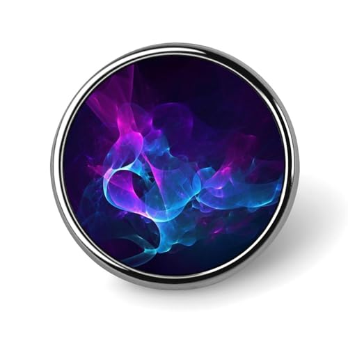 Aluminium Alloy Round Badge Brooch Pins for Men Cool Blue And Purple Brooches Elegant Pin for Women Fashion Button Badges Brooch Badge for Hats Jackets Shirts