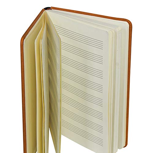 ACE Music Notebook | Leather Hardcover | Songwriting Journal | Staff Paper Notebook (Standard)