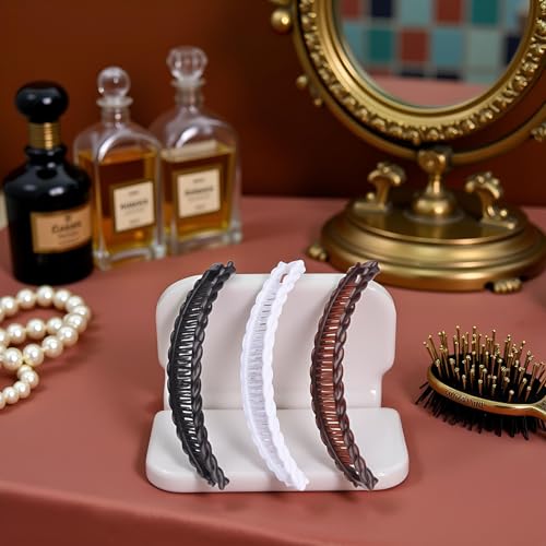 Set Di 6 Fermagli Per Capelli Marroni, Bianchi, Neri, Per Coda Di Cavallo, Code Di Pesce, Coda Di Cavallo, Stile Vintage, Grandi, Per Donne E Donne, Accessori Per Capelli Alla Moda - 5