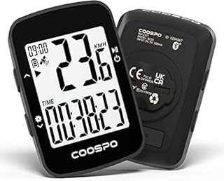 COOSPO Bike Computer Wireless GPS BC26, Bluetooth Cycle Computer GPS IPX7 Waterproof, Bike Speedometer Odometer with 2.3 Inch Auto-Backlight, Bicycle Computer Support CooSpoRide