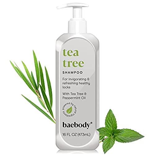 Baebody Tea Tree Shampoo - Clarifying Shampoo For Build-Up, Dry Scalp Shampoo For Oily Hair - Vegan Tea Tree Oil Anti-Dandruff Shampoo For Men/Women #TOP9