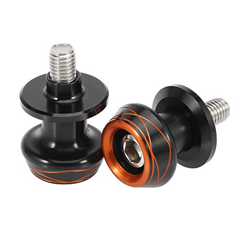 F Fierce Cycle 2Pcs 8Mm 10Mm Orange Universal Aluminum Alloy Motorcycle Cnc Swing Arm Spool Slider Stand #TOP26