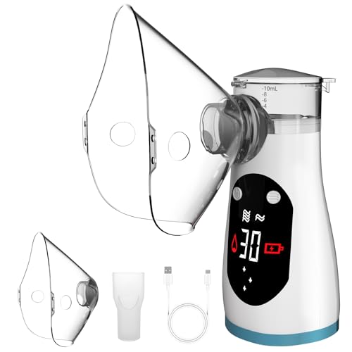 Smart Rechargeable Portable Nebulizer with LCD Screen – Compact, ...