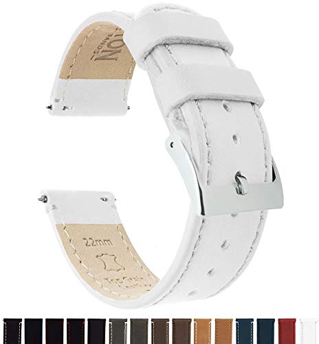 Image of BARTON WATCH BANDS - Top Grain Leather Watch Bands Compatible with Apple Watch Models - 1, 2, 3, 4, 5, 6, 7, 8, 9, 10, SE, Ultra & Ultra 2